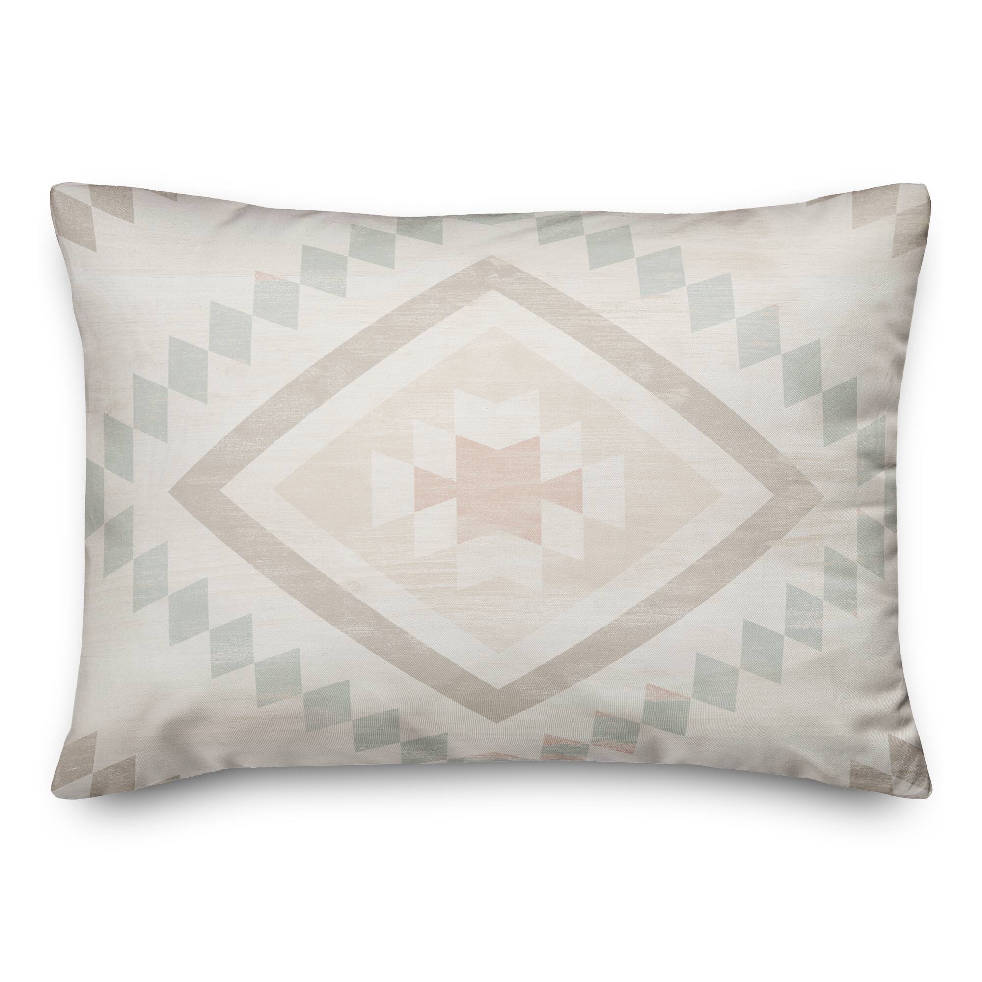 Pastel Tribal Pattern Throw Pillow 14" x 20"